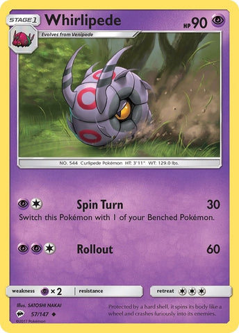 Image for Whirlipede (57/147) (SM - Burning Shadows) - Pokemon