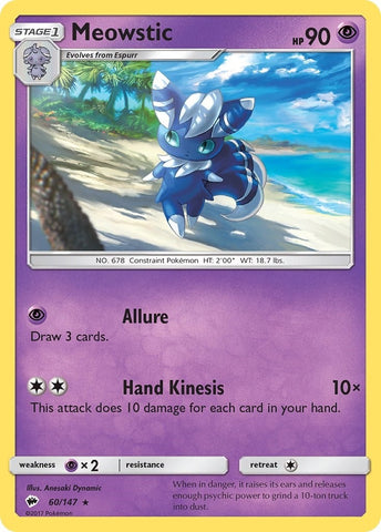 Image for Meowstic (60/147) (SM - Burning Shadows) - Pokemon