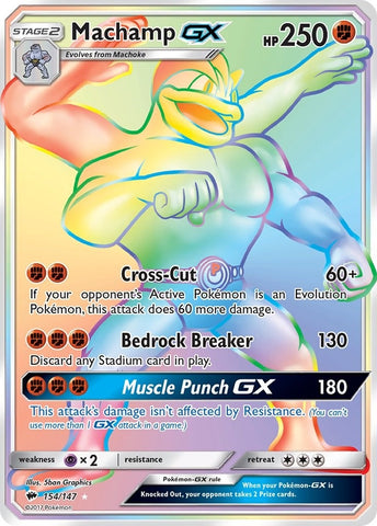 Image for Machamp GX (Secret) (154/147) (SM - Burning Shadows) - Pokemon