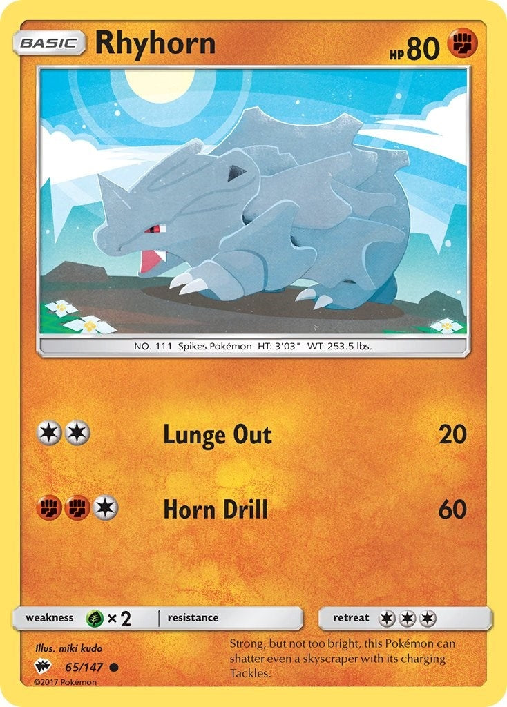 Image for Rhyhorn (65/147) (SM - Burning Shadows) - Pokemon
