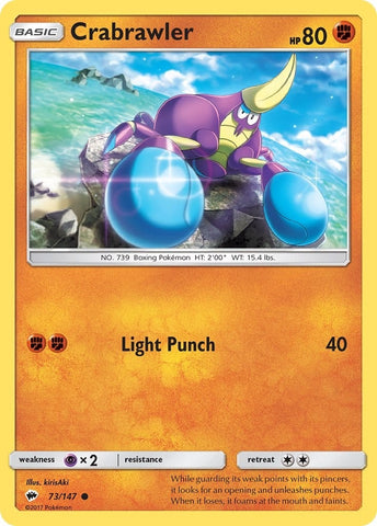 Image for Crabrawler (73/147) (SM - Burning Shadows) - Pokemon