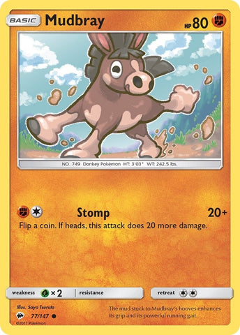 Image for Mudbray (77/147) (SM - Burning Shadows) - Pokemon