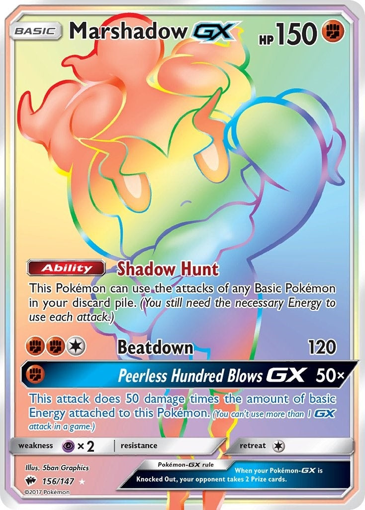 Image for Marshadow GX (Secret) (156/147) (SM - Burning Shadows) - Pokemon