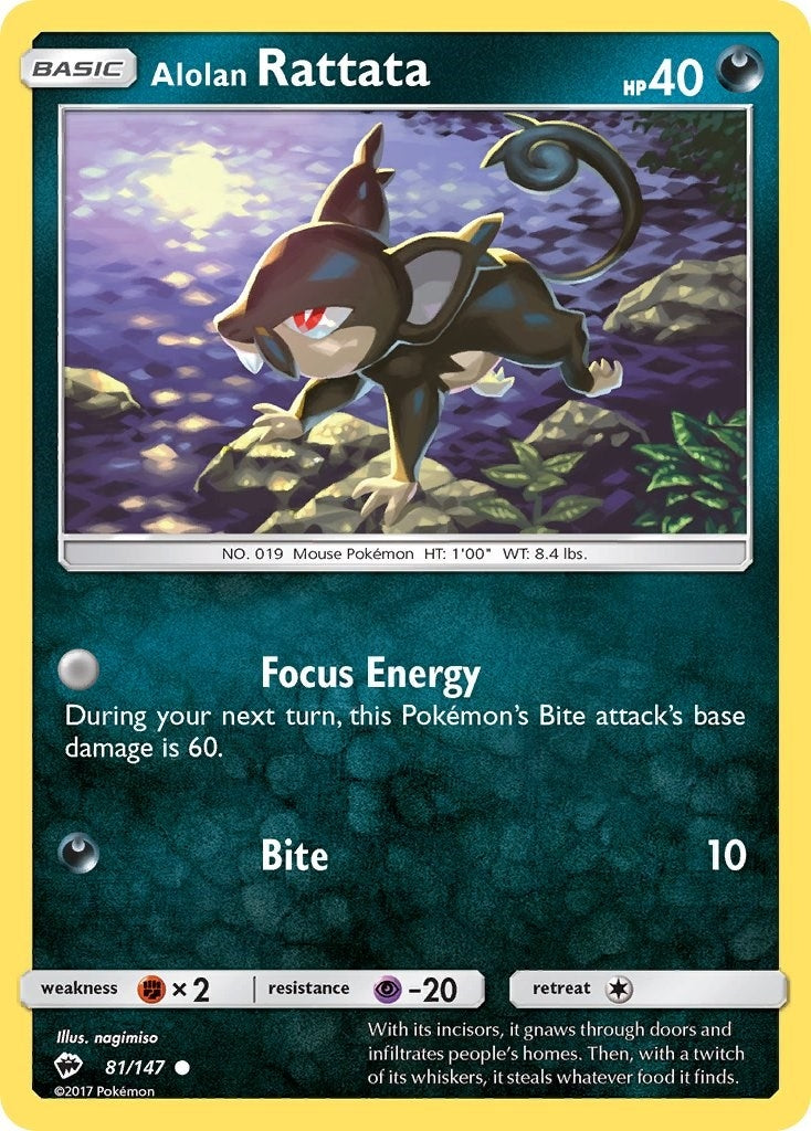 Image for Alolan Rattata (81/147) (SM - Burning Shadows) - Pokemon