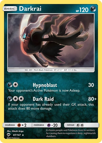 Image for Darkrai (87/147) (SM - Burning Shadows) - Pokemon