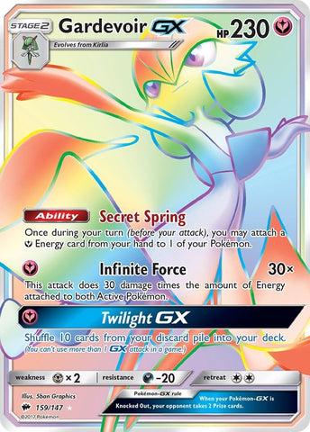 Image for Gardevoir GX (Secret) (159/147) (SM - Burning Shadows) - Pokemon
