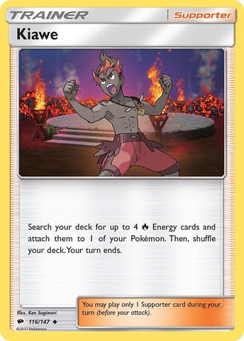 Image for Kiawe (116/147) (SM - Burning Shadows) - Pokemon