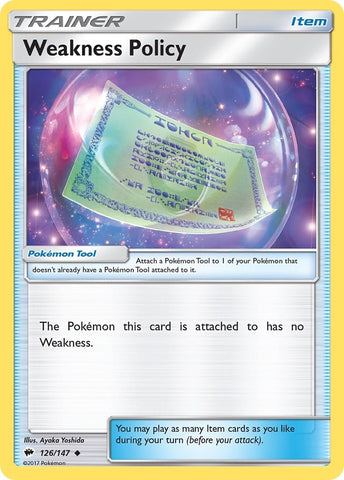 Image for Weakness Policy (126/147) (SM - Burning Shadows) - Pokemon