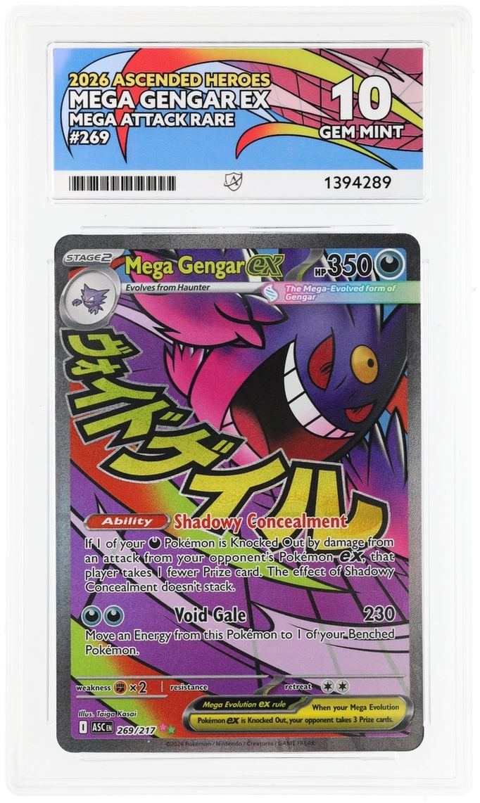 MEGA GENGAR - MEGA ATTACK RARE - ASCENDED HEROES - ACE 10 ACE Grading