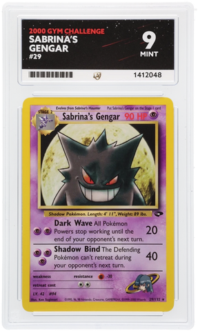 SABRINA'S GENGAR - RARE - GYM CHALLENGE - ACE 9 ACE Grading