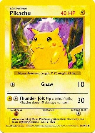 Image for Pikachu (Red Cheeks) (058/102) - Pokemon