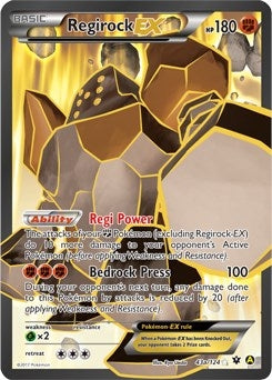 Regirock EX - 43a/124 (043a/124) (Alternate Art Promos) Pokemon