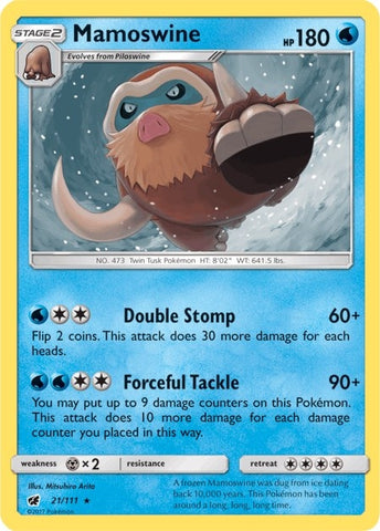 Image for Mamoswine (21/111) (SM - Crimson Invasion) - Pokemon