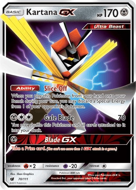 Kartana GX (70/111) (SM - Crimson Invasion) Pokemon