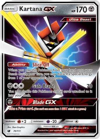 Kartana GX (70/111) (SM - Crimson Invasion) Pokemon
