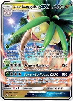 Alolan Exeggutor GX (74/111) (SM - Crimson Invasion) Pokemon