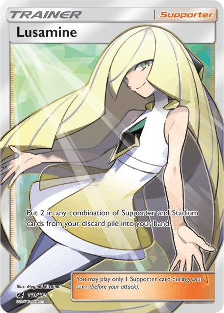 Lusamine (Full Art) (110/111) (SM - Crimson Invasion) (SM04) Pokemon