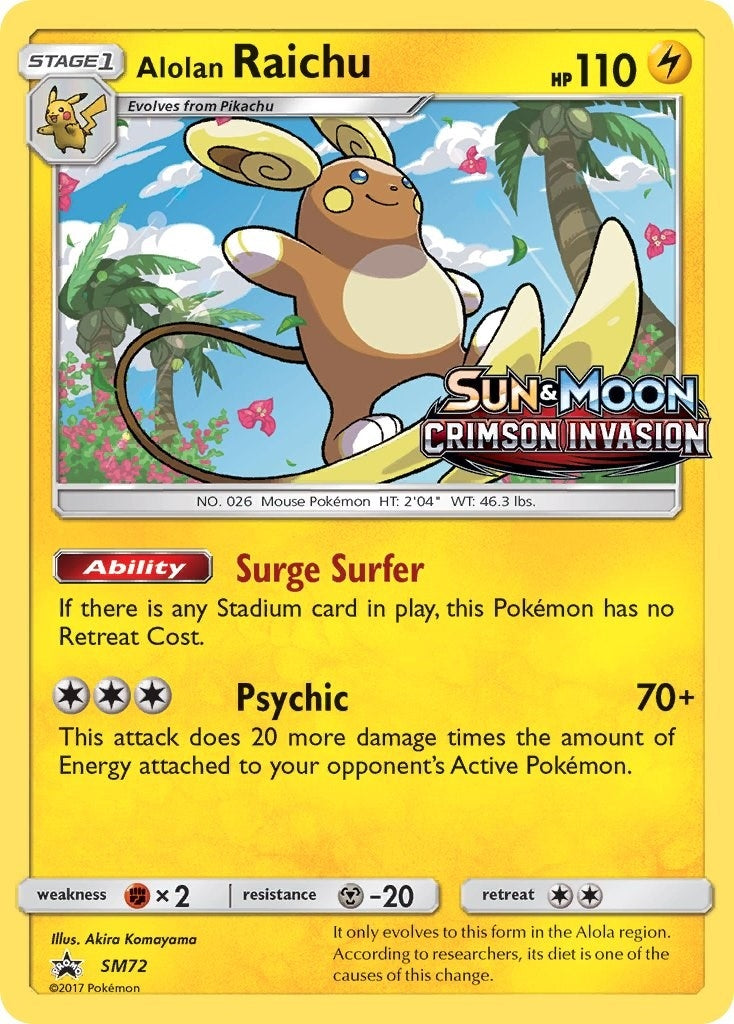 Image for Alolan Raichu - SM72 (Prerelease) (SM72) (SM Promos) (SMP) - Pokemon