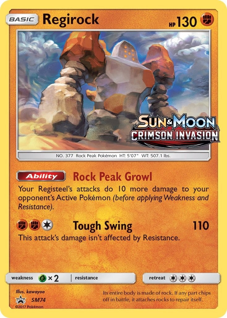 Image for Regirock - SM74 (Prerelease) (SM74) (SM Promos) (SMP) - Pokemon
