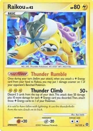 Image for Raikou - 16/132 (Cracked Ice Holo) (016/132) (Miscellaneous Cards & Products) (MCAP) - Pokemon