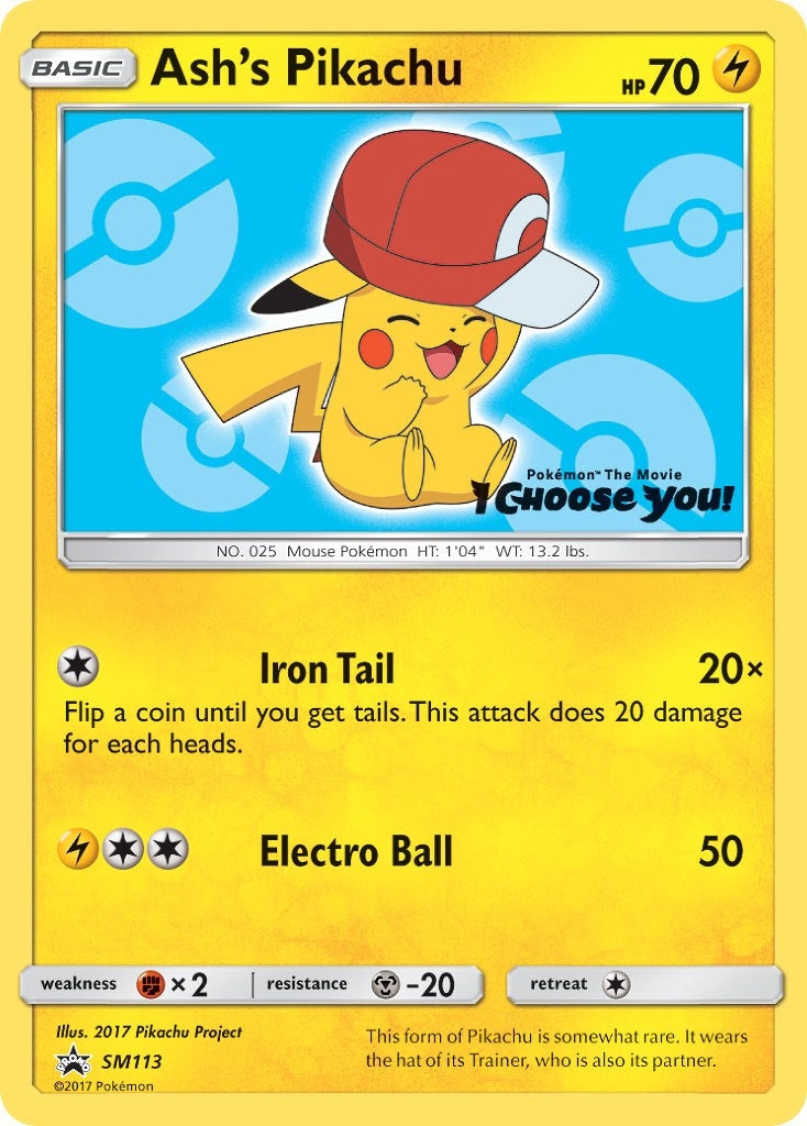Image for Ash's Pikachu - SM113 (SM113) (SM Promos) (SMP) - Pokemon