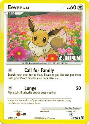 Image for Eevee - 62/100 [Platinum] (062/100) - Pokemon