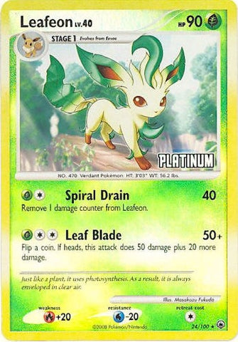 Image for Leafeon - 24/100 [Platinum] (024/100) - Pokemon