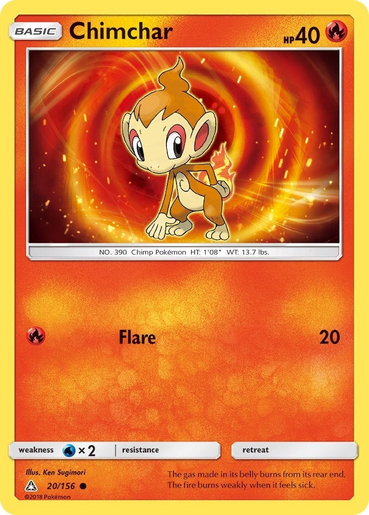 Image for Chimchar (20) (20/156) (SM - Ultra Prism) (SM05) - Pokemon