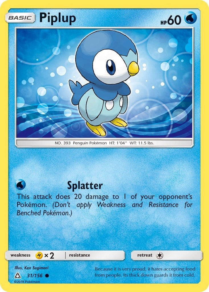 Image for Piplup (31) (31/156) (SM - Ultra Prism) (SM05) - Pokemon