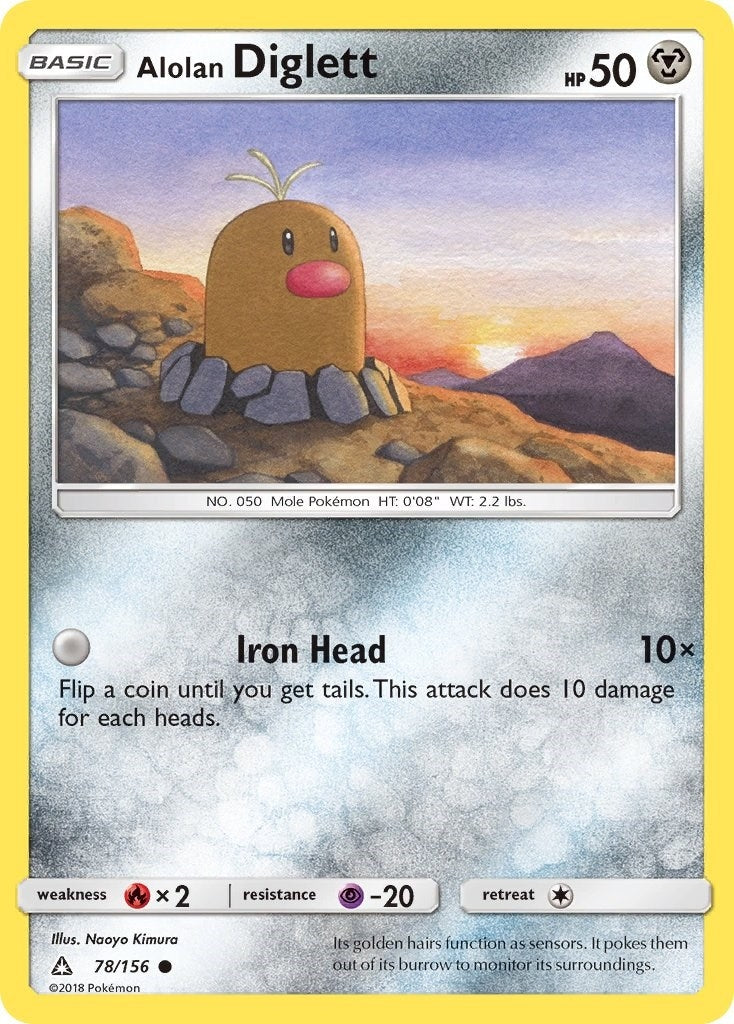 Image for Alolan Diglett (78/156) (SM - Ultra Prism) (SM05) - Pokemon
