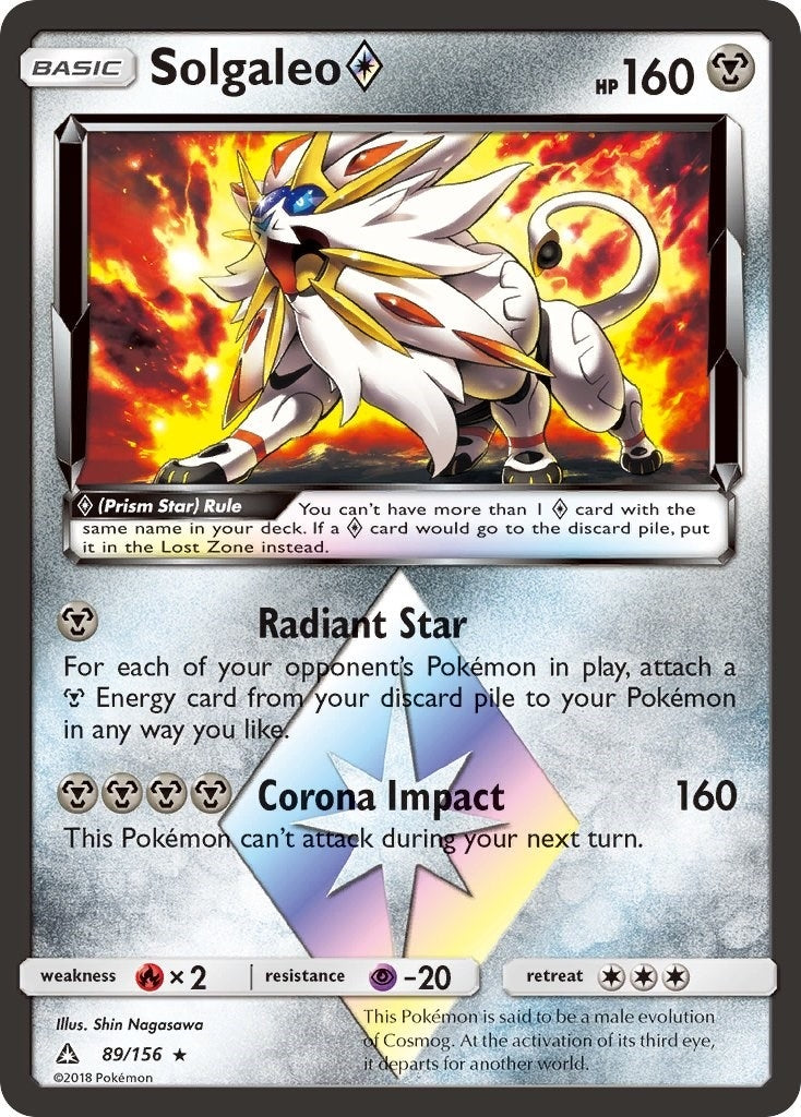 Image for Solgaleo Prism Star (89/156) (SM - Ultra Prism) (SM05) - Pokemon