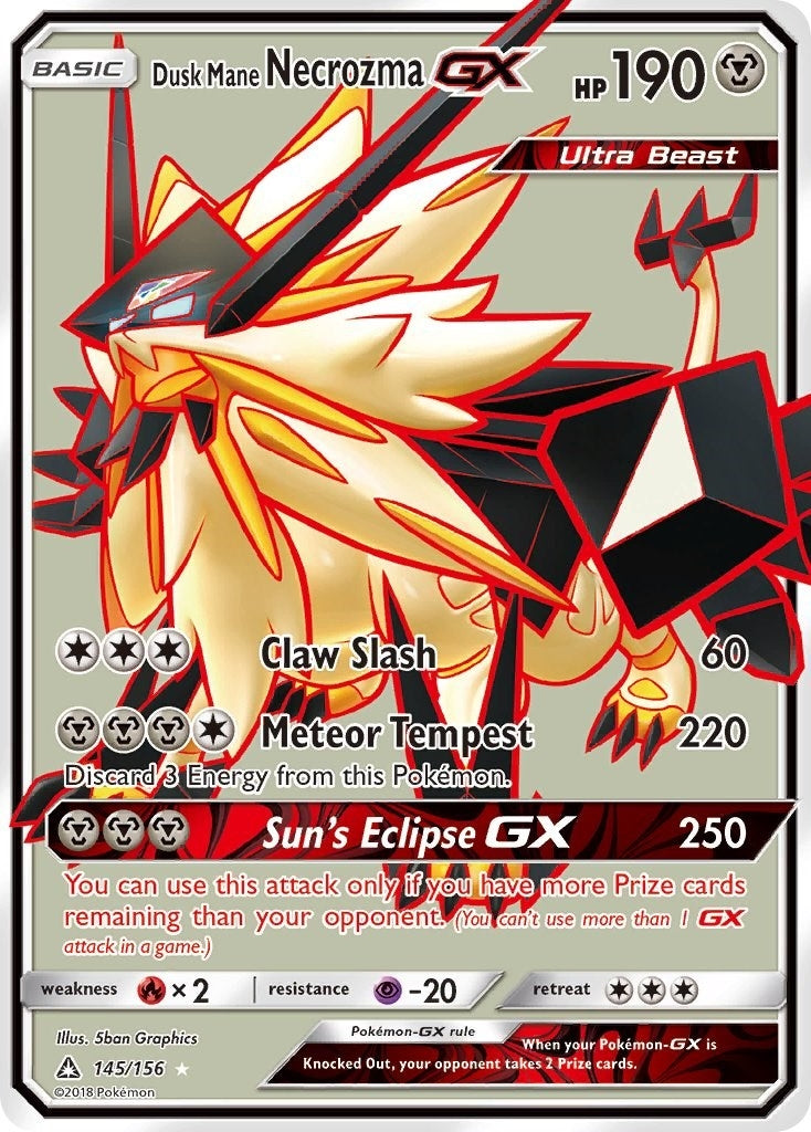 Image for Dusk Mane Necrozma GX (Full Art) (145/156) (SM - Ultra Prism) (SM05) - Pokemon