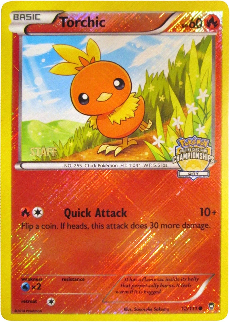 Image for Torchic - 12/111 (City Championships) [Staff] (012/111) (League & Championship Cards) (PR) - Pokemon