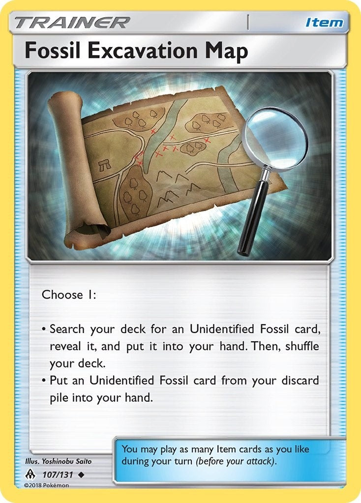 Image for Fossil Excavation Map (107/131) (SM - Forbidden Light) (SM06) - Pokemon