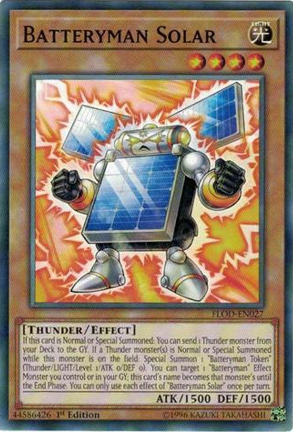 Batteryman Solar (FLOD-EN027) (Flames of Destruction) YuGiOh
