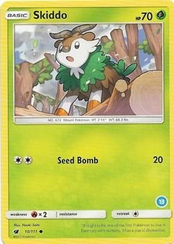 Image for Skiddo (13) (10/111) (SM Trainer Kit: Alolan Sandslash & Alolan Ninetales) (SMK2) - Pokemon