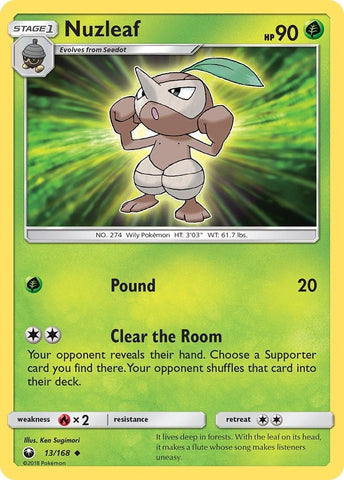 Image for Nuzleaf (13/168) (SM - Celestial Storm) - Pokemon