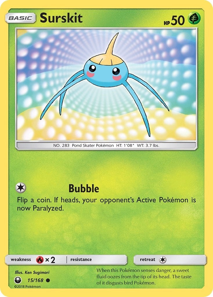 Image for Surskit (15/168) (SM - Celestial Storm) - Pokemon