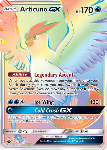 Image for Articuno GX (Secret) (171/168) (SM - Celestial Storm) - Pokemon