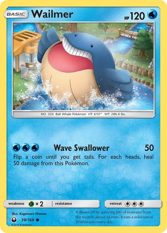Image for Wailmer (39/168) (SM - Celestial Storm) - Pokemon