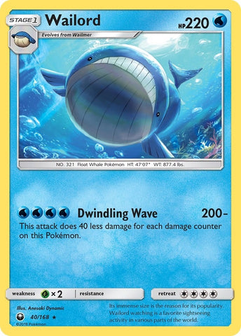 Image for Wailord (40/168) (SM - Celestial Storm) - Pokemon
