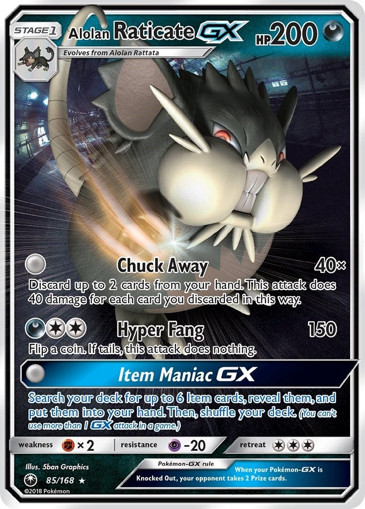 Image for Alolan Raticate GX (85/168) (SM - Celestial Storm) (CES) - Pokemon