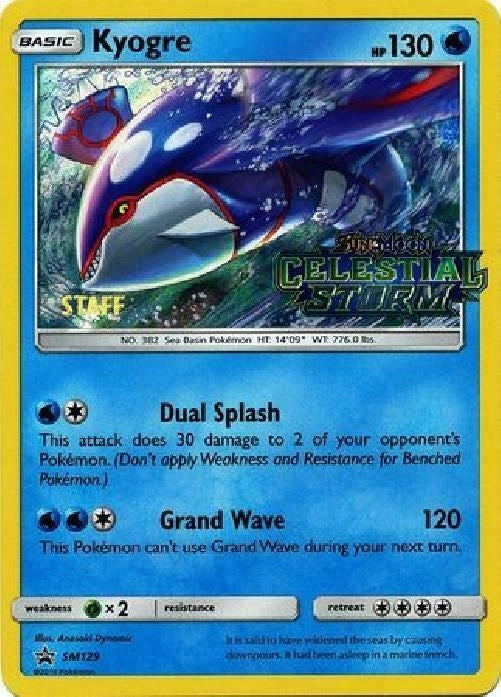 Image for Kyogre - SM129 (Prerelease) [Staff] (SM129) (SM Promos) (SMP) - Pokemon