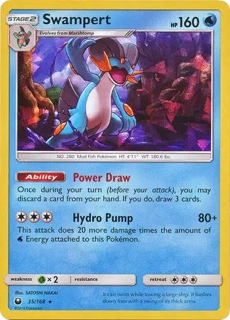 Image for Swampert - 35/168 (SM Celestial Storm) (035/168) - Pokemon