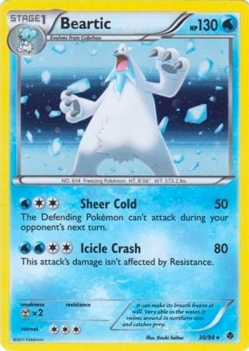 Image for Beartic - 30/98 (Cracked Ice Holo) (030/098) - Pokemon