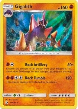 Image for Gigalith - 71/149 (Cosmos Holo) (071/149) - Pokemon