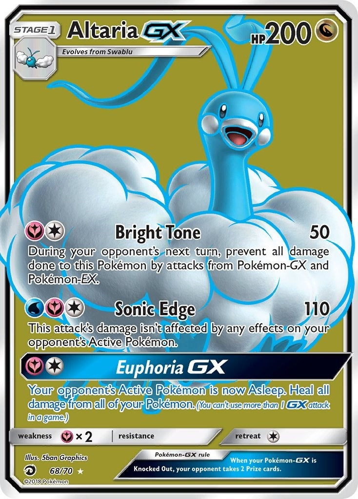 Image for Altaria GX (Full Art) (68/70) (Dragon Majesty) (DRM) - Pokemon