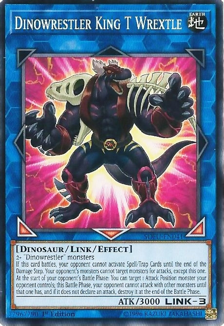 Dinowrestler King T Wrextle (SOFU-EN041) (Soul Fusion) YuGiOh
