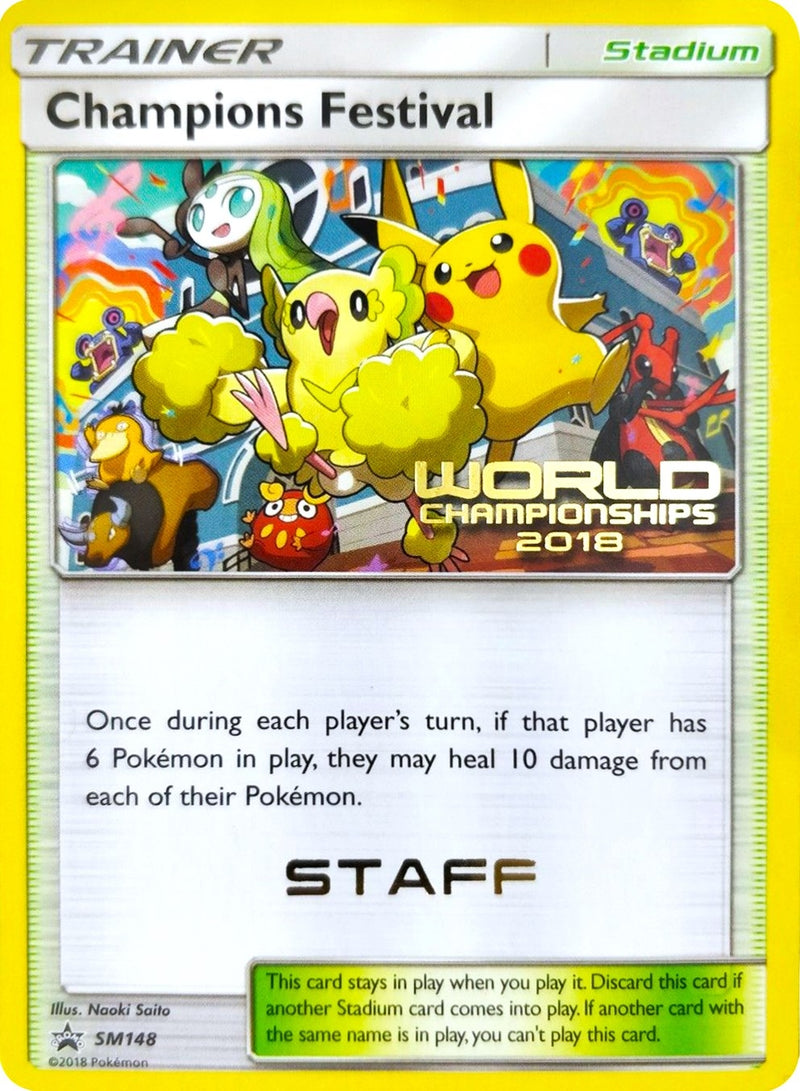 Image for Champions Festival - SM148 (World Championships 2018) [Staff] (SM148) (SM Promos) (SMP) - Pokemon