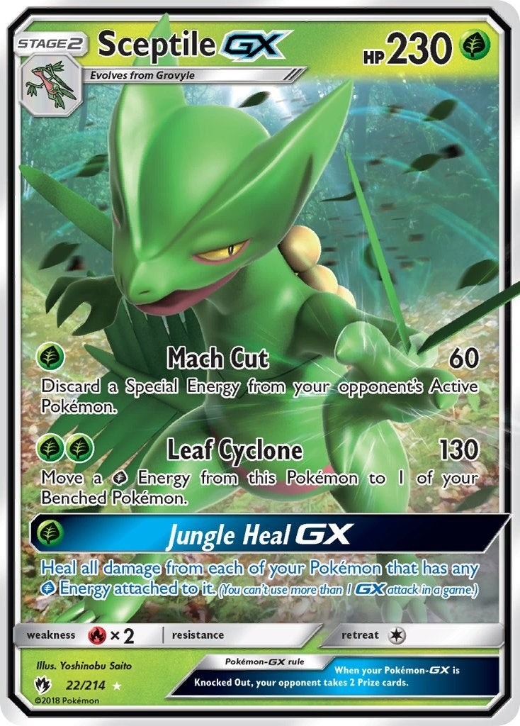 Image for Sceptile GX (22/214) (SM - Lost Thunder) (SM8) - Pokemon